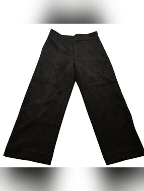 Ann Taylor Petite Black Wide Leg Pants High Rise Size 2P